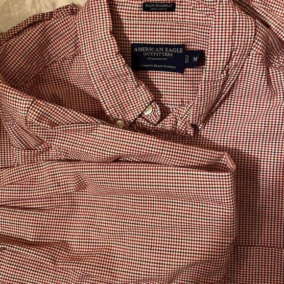 American Eagle Outfitter’s 100% Cotton Men’s Button-down Lonh-sleeve Size:M EUC - Picture 3 of 4